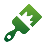Painting brush icon for interior and exterior home painting