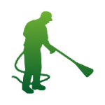 Pressure washing icon for driveway and siding cleaning